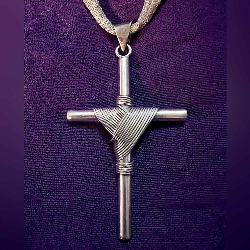 Silver Cross Pendant Necklace